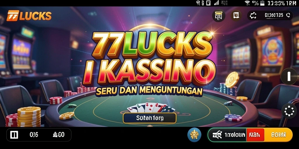 Tampilan menarik dari permainan kasino di 77LUCKS.