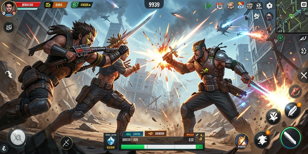 Tampilan gameplay mendebarkan dari 9939 yang penuh aksi.