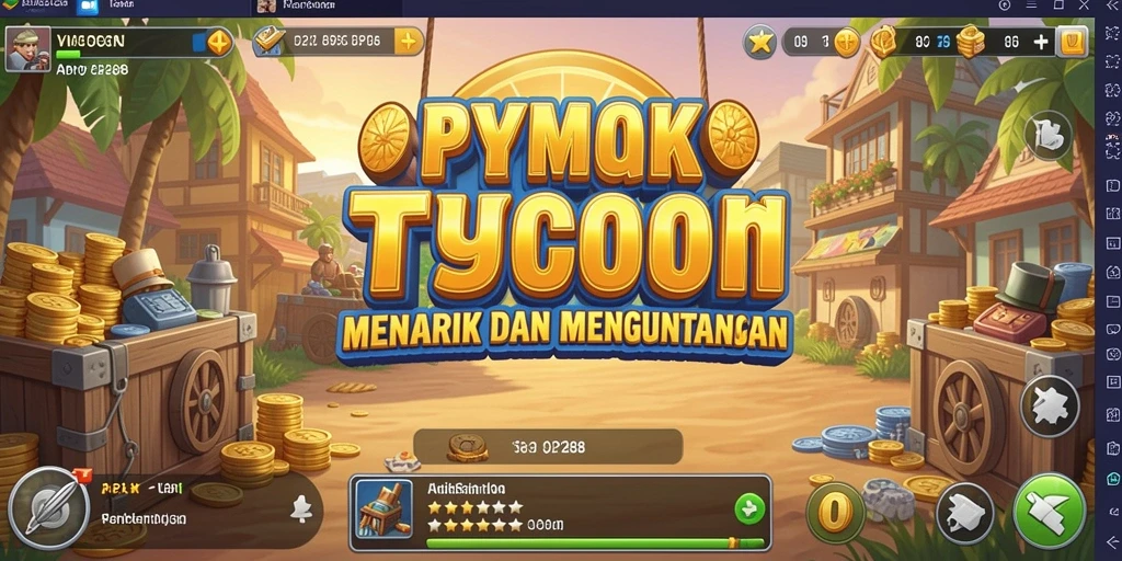 Screenshot gameplay API288 yang menunjukkan keseruan bisnis Tycoon.