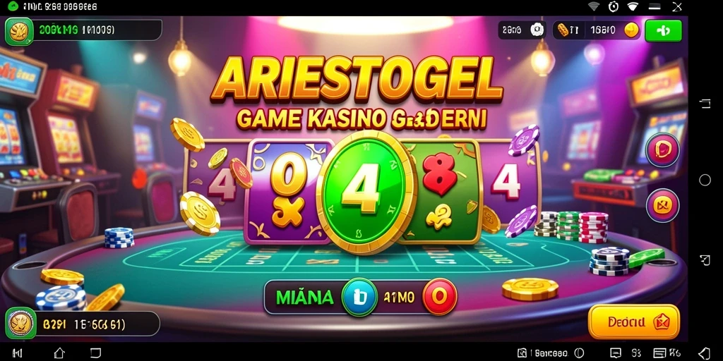 Tampilan gameplay seru di ARIESTOGEL dengan berbagai pilihan permainan Kasino.