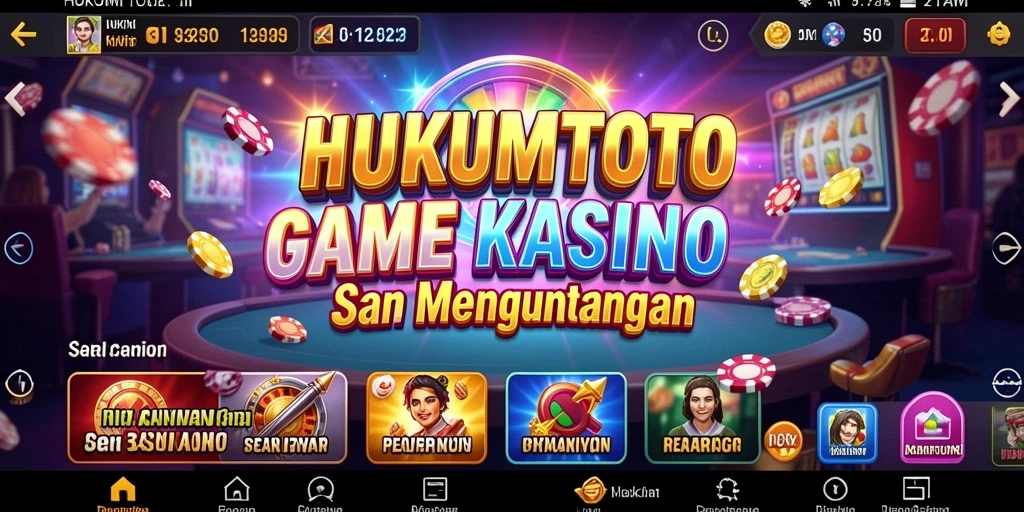 Tampilan gameplay seru dalam HUKUMTOTO dengan beragam pilihan permainan Kasino.