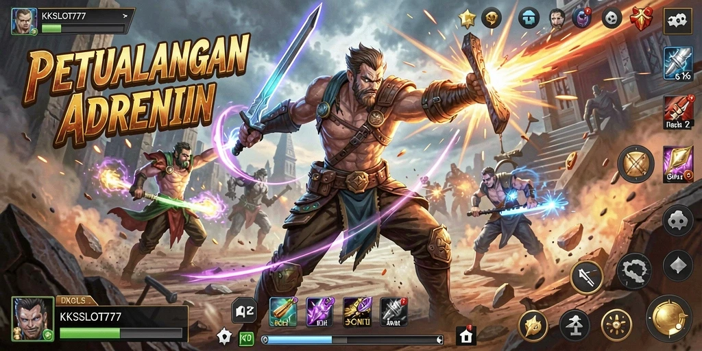 Screenshot gameplay menampilkan aksi seru di KKSLOT777.