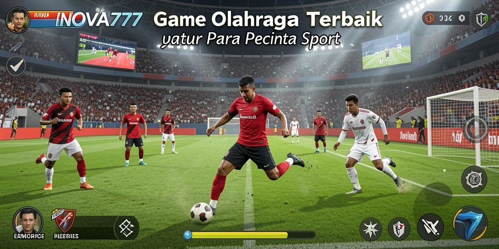 Screenshot LNOVA777 menampilkan aksi seru dalam pertandingan olahraga.