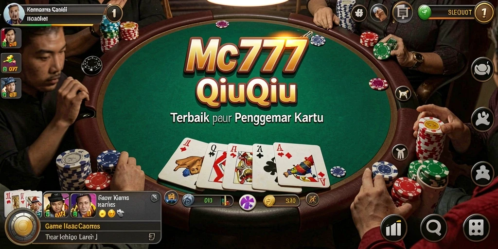 Tampilan gameplay QiuQiu di MC777 yang menarik dan seru.