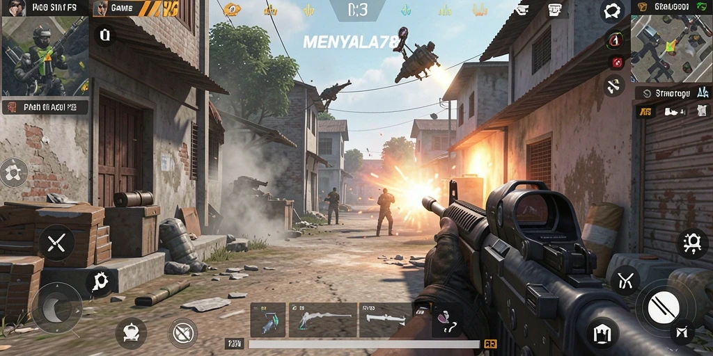 Screenshot MENYALA78 menampilkan aksi intens dalam gameplay FPS yang mendebarkan.