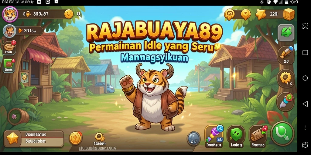Tampilan gameplay RAJABUAYA89 menampilkan suasana Idle yang menyenangkan.