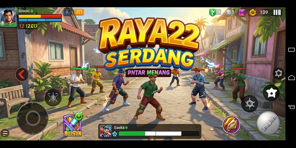 Screenshot gameplay RAYA22 yang menunjukkan pertarungan strategi yang intens.