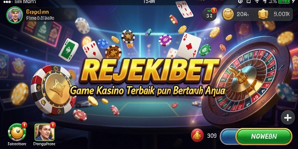Tampilan menarik dari gameplay Kasino di REJEKIBET.