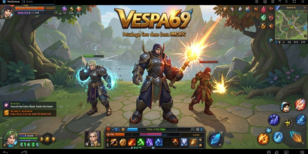 Tampilan gameplay VESPA69 yang seru dengan aksi mendebarkan.